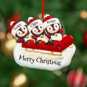 Personalized Penguin Christmas Ornament 2025, Custom Resin Family Christmas Ornament, Christmas Gift, Xmas Gift, Christmas Decor