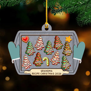 Recipe For Christmas Cookies Tray - Personalized Acrylic Ornament - Christmas Gift For Family