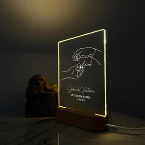 Personalized Couple LED Light, Custom Name Love Anniversary Gifts for Couple, Occasion Gift for Her, Valentine's Day Gift for Him