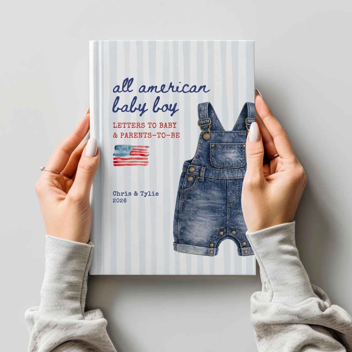 All American Baby Boy Shower Guestbook, Custom USA Baby Sprinkle Notebook, Letters to Baby Patriotic American Baby Shower Book