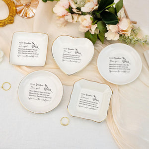 Thank you Text Ring Dish, Personalised Ring Dish for Grandma, Thank you Mom Jewelry Dish, Wedding Ring Holder for Nana, Thank you Gift