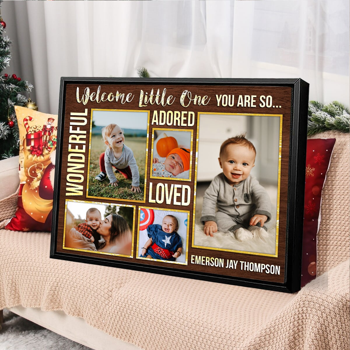 Welcome Little One You're So Adorable - Personalized Canvas - Gift For New Mom, Gift For Baby