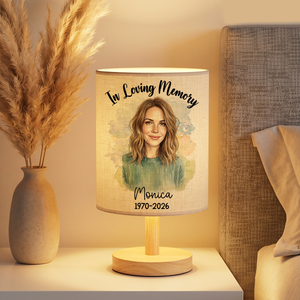 Custom Photo Realistic Watercolor Art Personalized Fabric Lamp