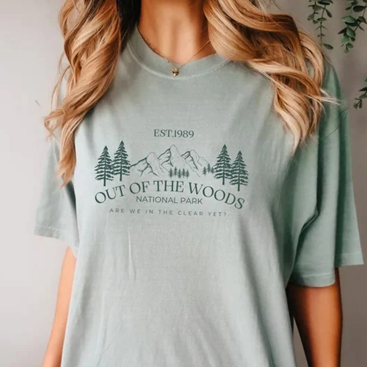 Out Of The Woods National Park - Are We In The Clear Yet Embroidered S