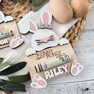 Personalized Easter Bunny Money Card, Kids Easter Basket Gift, Easter Money Card, Easter Money Holder, Easter Basket Stuffers