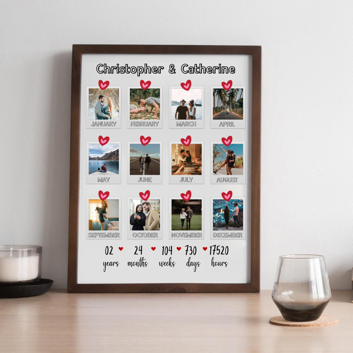 Second Anniversary Gifts, Second Wedding Anniversary, Second Year Wedding Anniversary Gift, 2nd Anniversary Gift, Dating Anniversary for Him