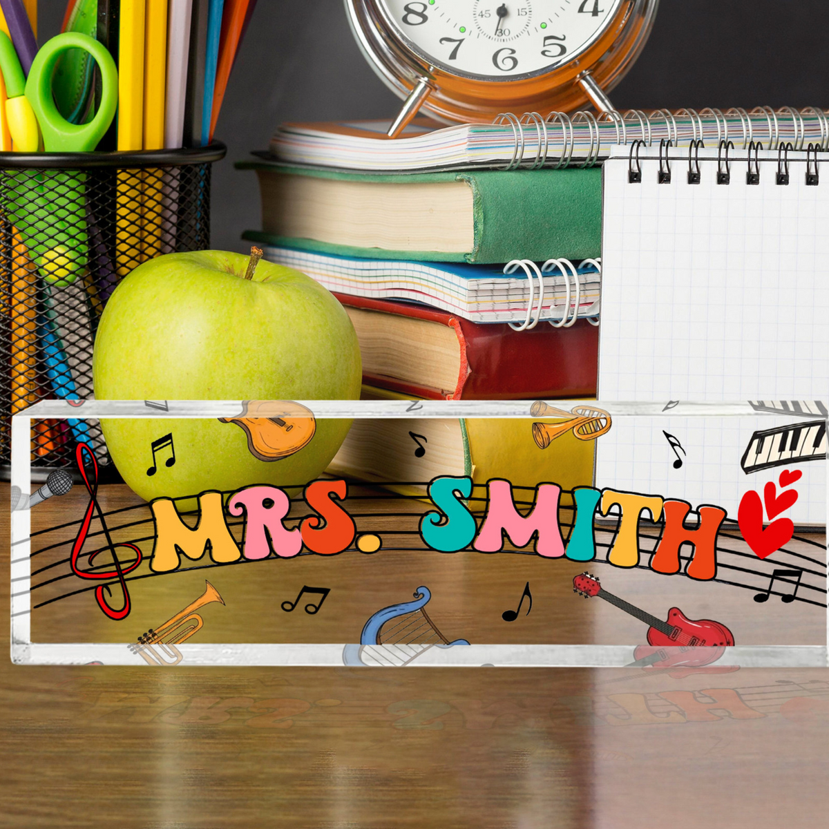 Music Teacher Sign, Personalized Teacher Name Sign, Music Teacher Gifts, Cute Classroom Decor, Teacher Desk Name Plate, Funny Teacher Plaque