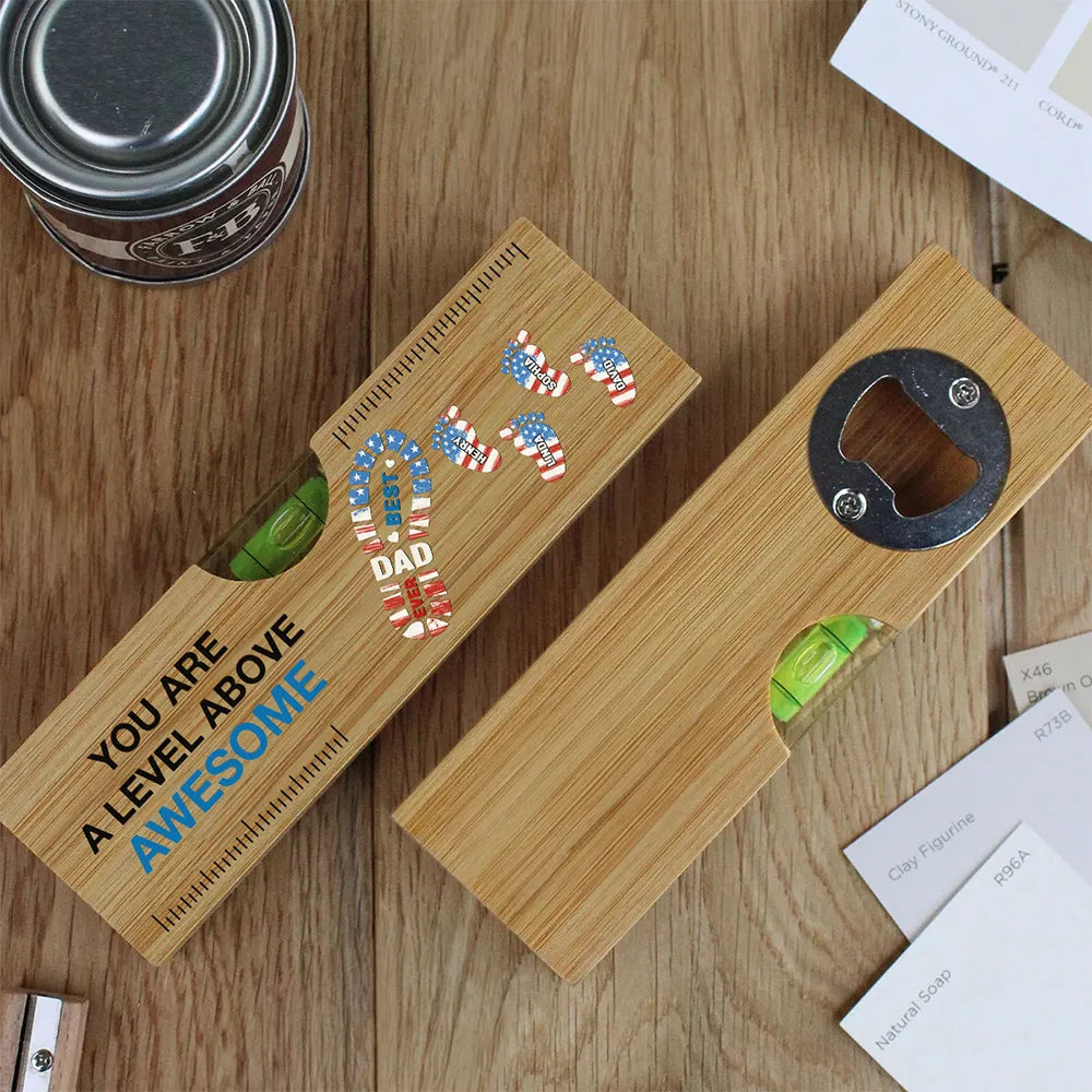 You Are A Level Above Awesome - Personalized Bottle Opener - Gift For Dad, Father's Day, Birthday Gift