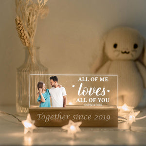 God Knew My Heart Needed You - Personalized 3D LED Light Wooden Base - Gift For Couple, Valentines Gift, Anniversary Gift