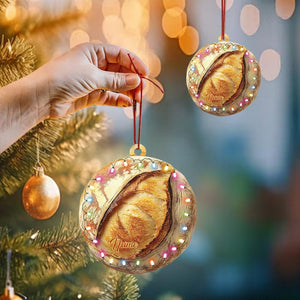 Personalized Sourdough Ornament, Sourdough Bread Christmas Ornament, Bakery Ornament Decor, Baking Ornament, Baker Ornament
