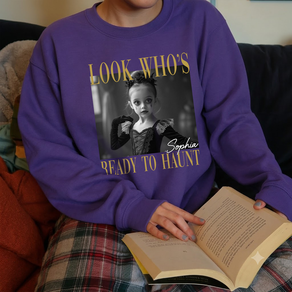 Custom Photo Look Who's Ready To Haunt Comfort Shirt Family Halloween Gift