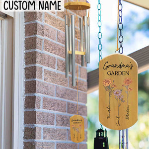 Grandma's Garden - Personalized Wind Chime - Gift For Grandma