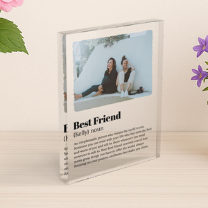 Personalised Best Friend, Customized Acrylic Bestie Freestanding Plaque with Any Photo, Birthday Gift For Her, Bestie Gift