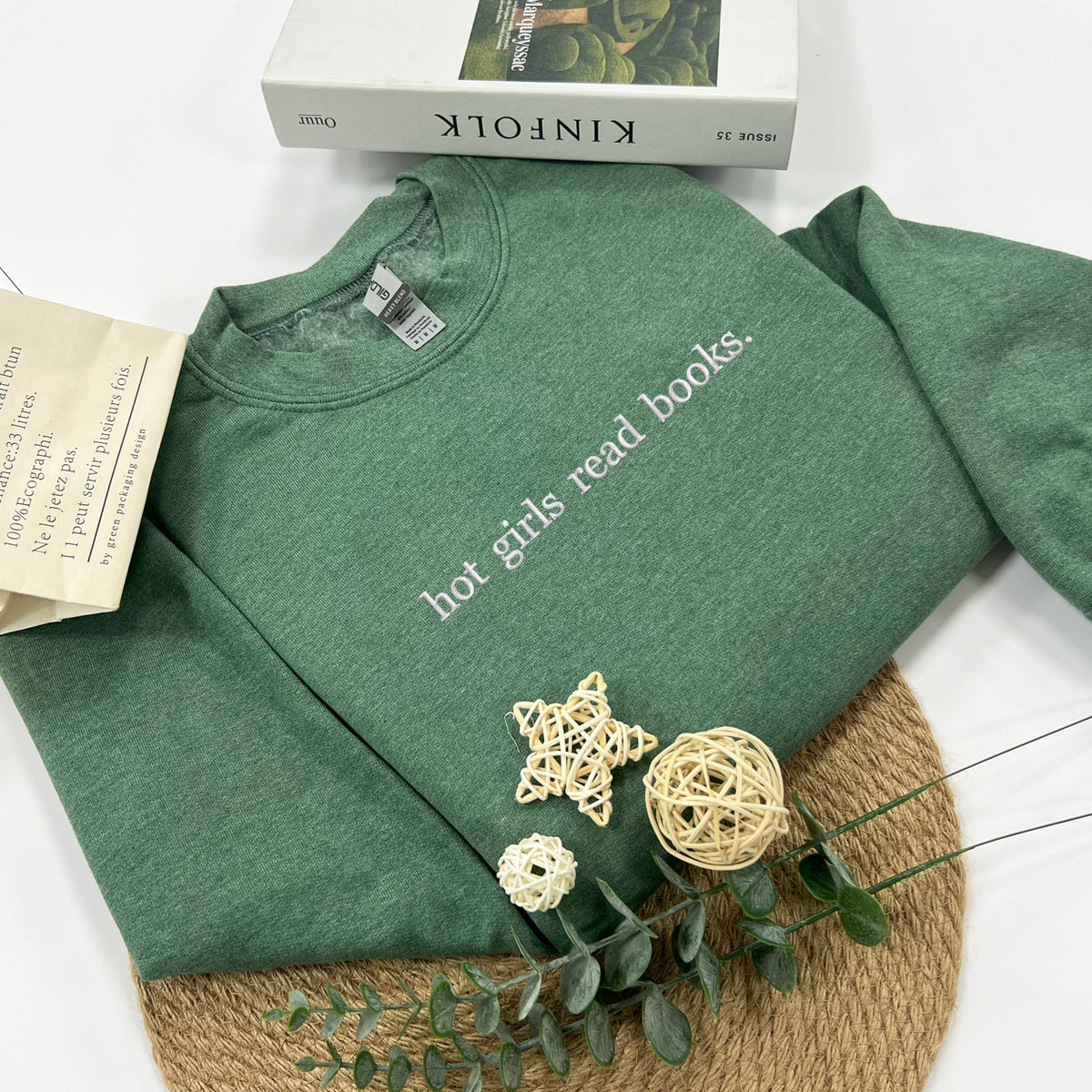 Embroidered Hot Girls Read Books Sweatshirt, Reading Lover Crewneck, Bookish Shirt, Book Lover Gift, Gift for Her, Personalized Gift