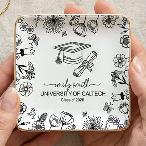 Personalized Graduation Gift for Her | Custom Class of 2026 Ceramic Trinket Dish | College University Graduation Gift | High School Senior Gift