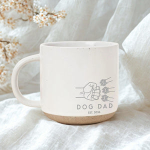 Custom Dog Dad Pottery Mug, Personalized Dog Dad Gifts, Cat Dad Cup, Best Dog Dad Ever Mug, Father's Day Gifts For Dog Owner, Pet Owner Mug
