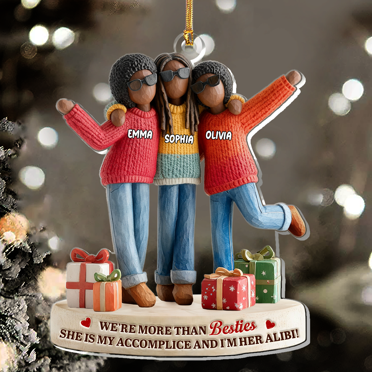 We Are More Than Besties - Personalized Acrylic Ornament - Christmas Gift For Besties, Friends