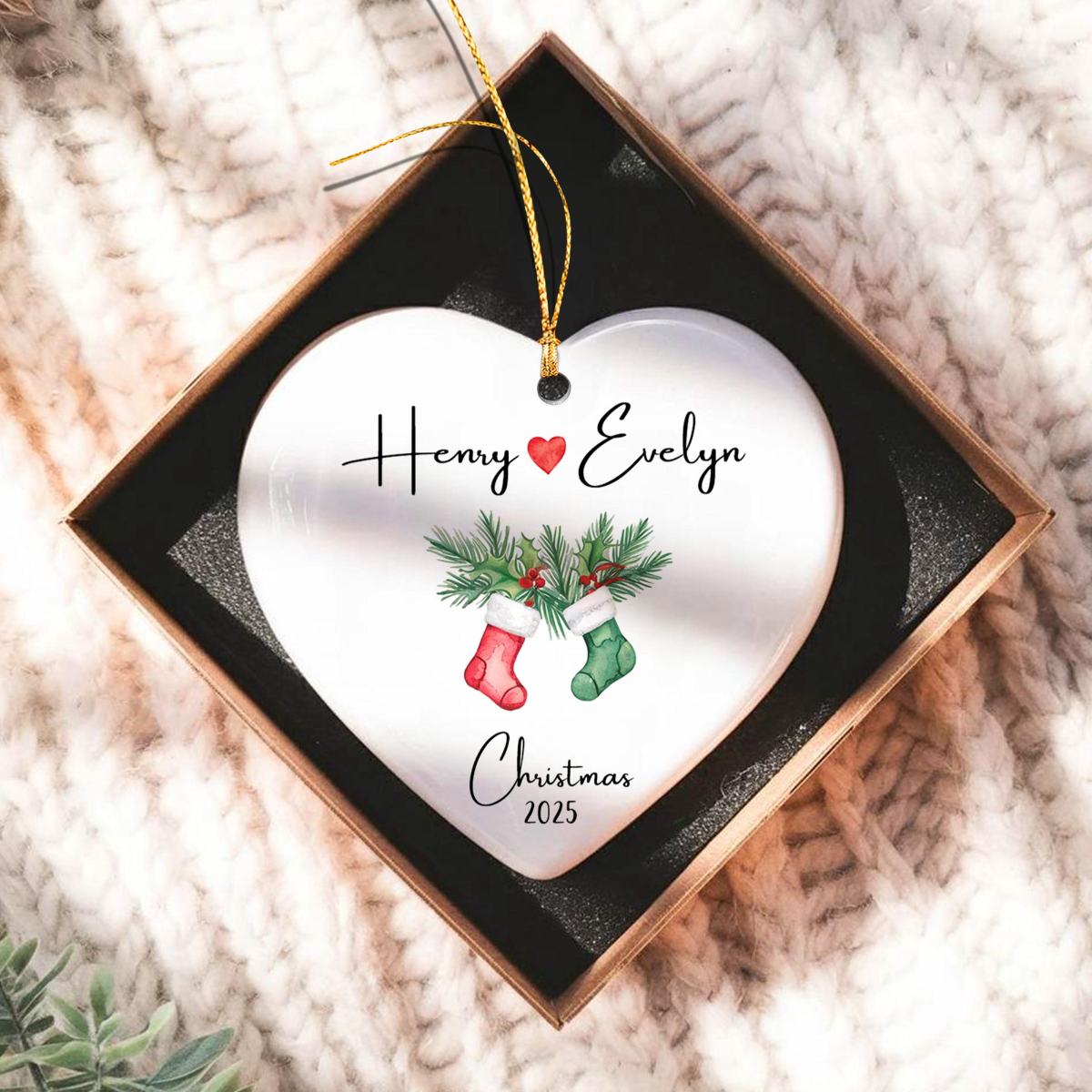 Personalized Couple Christmas Ornament 2025, Couple Ornament, Together Ornament, New Couple Keepsake, Christmas Gift For Couple