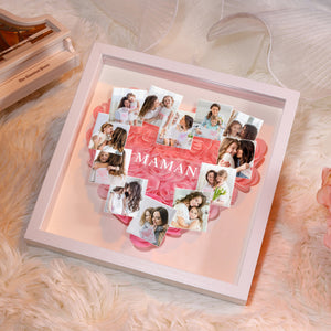 Custom Mama Photo - Custom Flower Frame Box - Gift For Mom, Mother's Day Gift