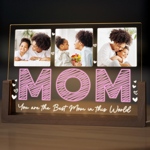 Mom I Love You With All My Heart - Personalized Desk Name Plate - Gift For Mom, Mother's Day Gift