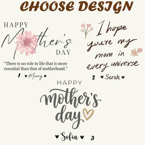 Personalized Tulip Glass Flower Pot, Mother's Day Gift for Mom, Happy Mothers Day Planter, Custom Name Flower Pot, Decorative Glass Tulip