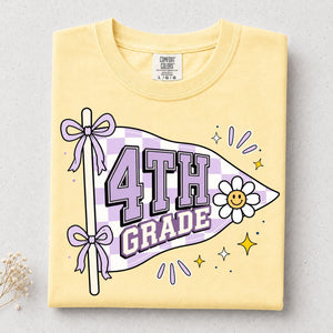 Grade Level Teacher Shirt, 1st 2nd 3rd 4th 5th Grade Pennant Tee, Back To School Shirt, Cute Elementary Teacher Gift