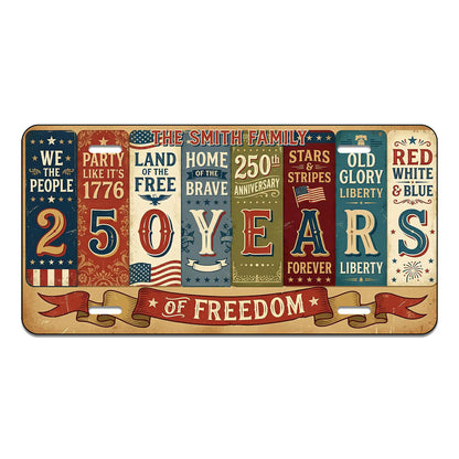 Custom USA 250th Anniversary Cut Metal Sign, Patriotic 1776-2026 Personalized Patriot Gift, 4th Of July Wall Art Decor