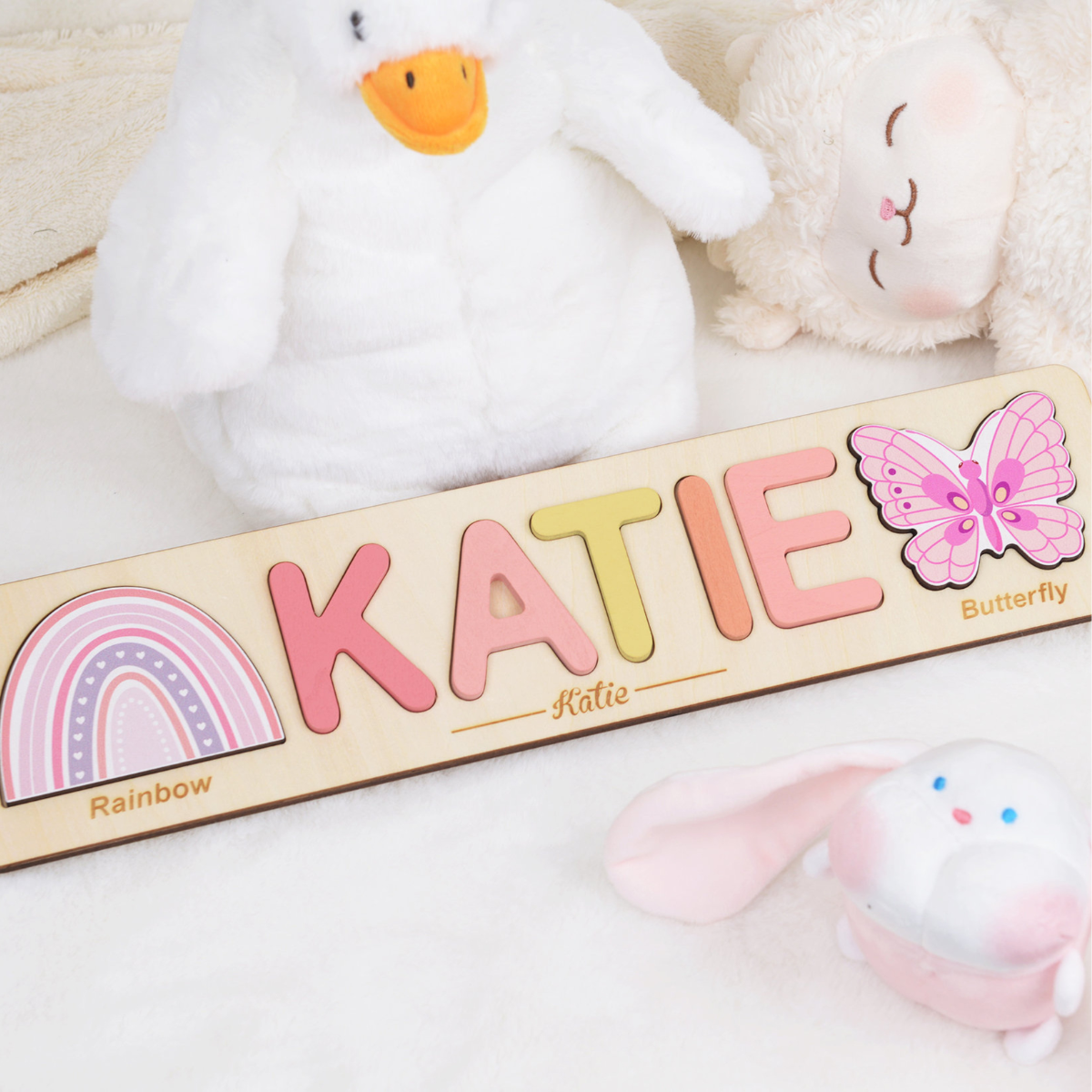 Personalized Name Puzzle, Easter Gifts for Kids, Wooden Toys, Baby Shower Gift, Custom Toddler Toys, First Birthday Gift