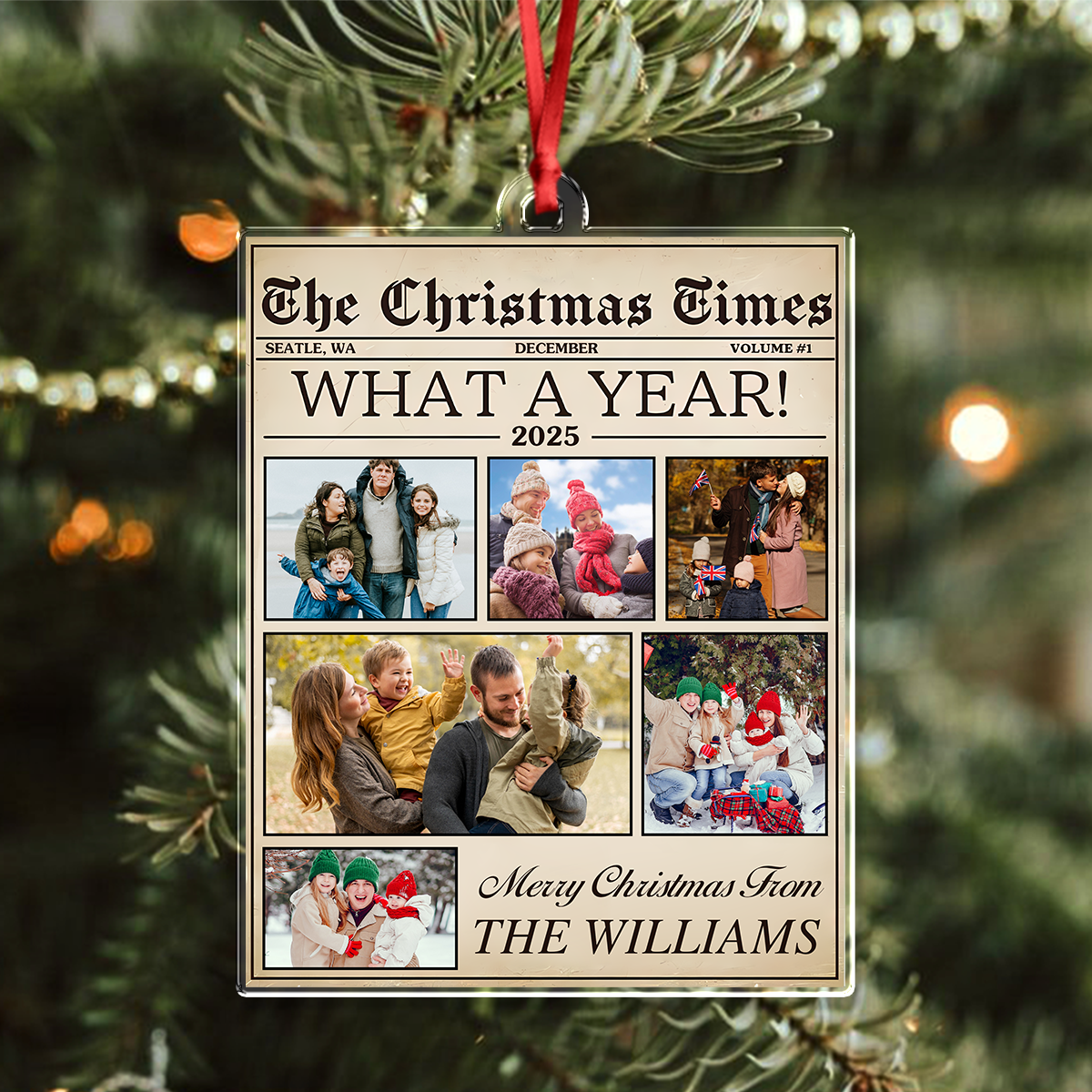 Custom Photo The Christmas Times What A Year - Personalized Acrylic Ornament - Christmas Gift For Family
