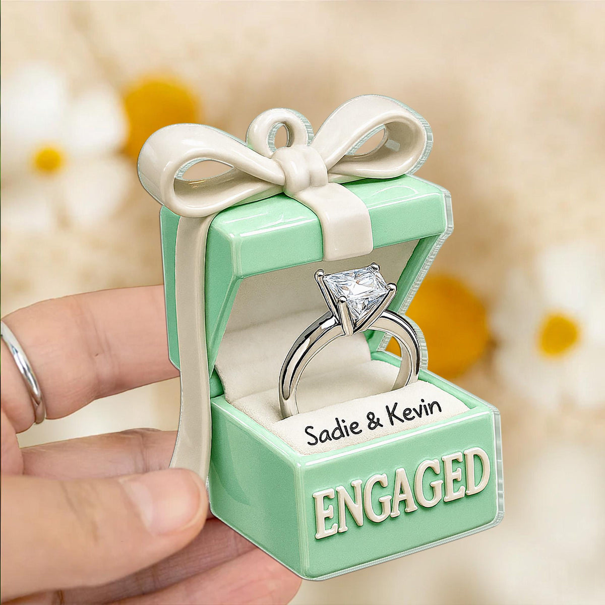 Personalized Engagement Gift, Custom Engaged Ornament, Future Mrs, Future Mr Ornament, Christmas Couples Gift, Anniversary Gift For Couples