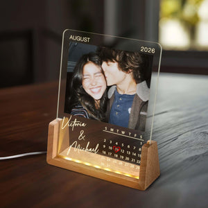 Personalized Couples Gift, Custom Photo Family Light Lamp, Engagement Gift for Her/Him