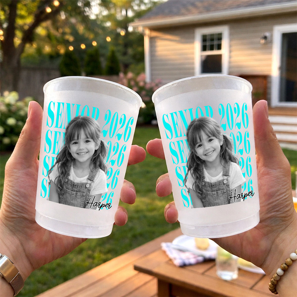 Custom Vintage Childhood Photo Graduation Gift Party - Personalized Cups