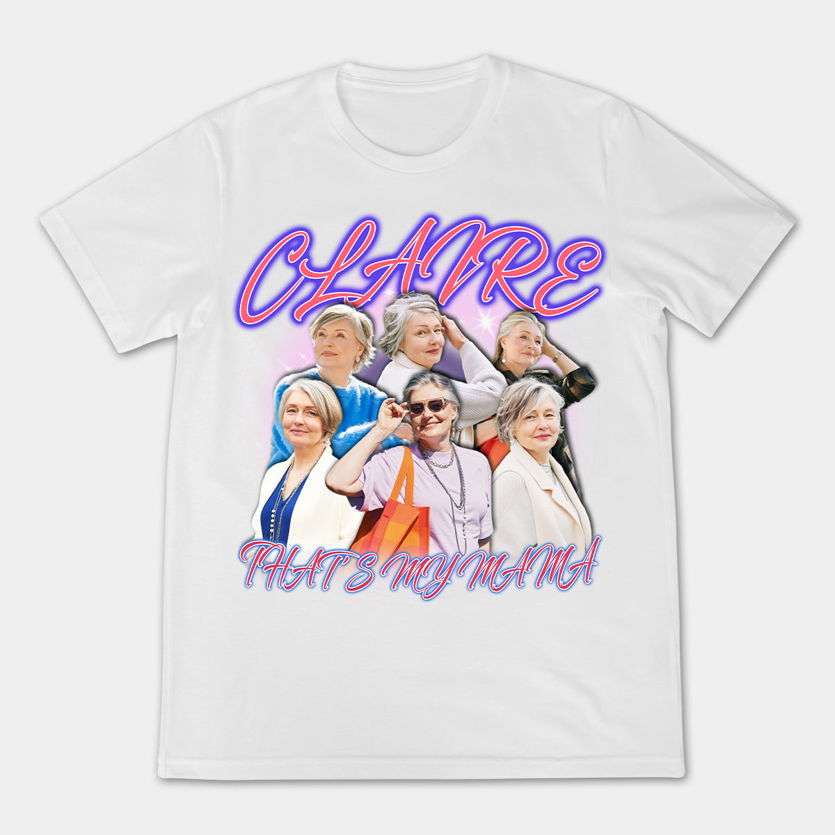 90's Airbrush custom photo - Personalized photo t-shirt