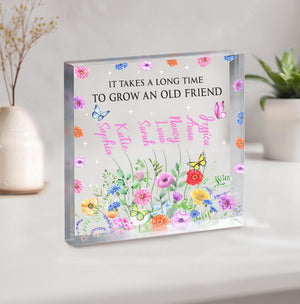 Personalized Best Friends Acrylic Plaque, Friendship Gift, It's Take A Long Time To Grow An Old Friend, Sister Gift, Friend Birthday Gift