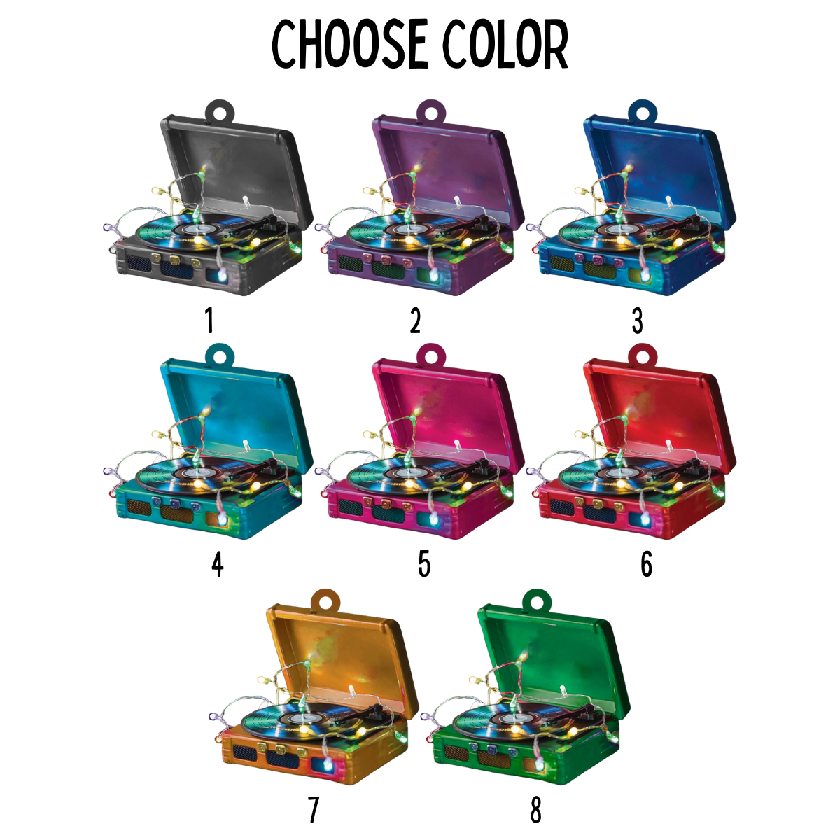 Vinyl Records Personalized Christmas Ornament, Gift For Music Lover