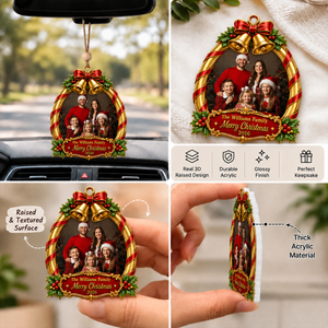 Our Merry Little Family - Christmas Ornament - Personalized Real 3d Ornament