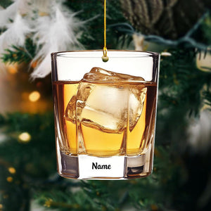 Personalized Bourbon Ornament, Bourbon Christmas Ornament, Drink Lovers Ornament, Whisky Ornament, Bar Pub Whiskey Ornament