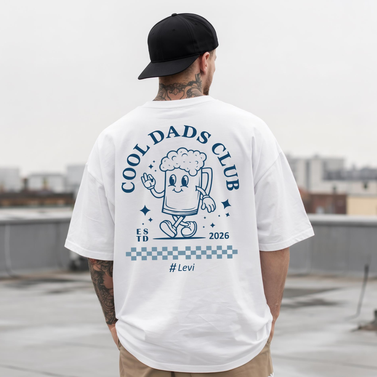 Personalized Dad Club T-shirt with child's birth year Father's Day gift, Daddy shirt for dad, gift idea for fathers