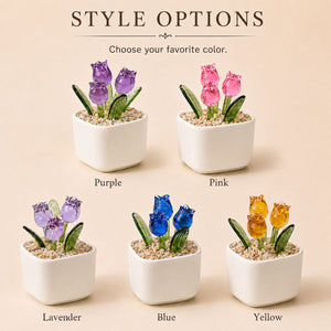 Sisters Are Different Flowers - Personalized Custom Glass Everlasting Tulips