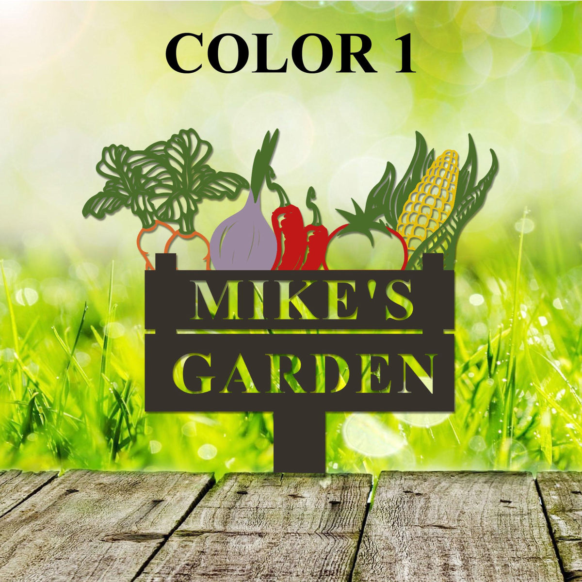 Custom Vegetables Garden Stake, Personalized Metal Garden Sign With Stake, Custom Garden Sign, Garden Decor, Gift for Gardener