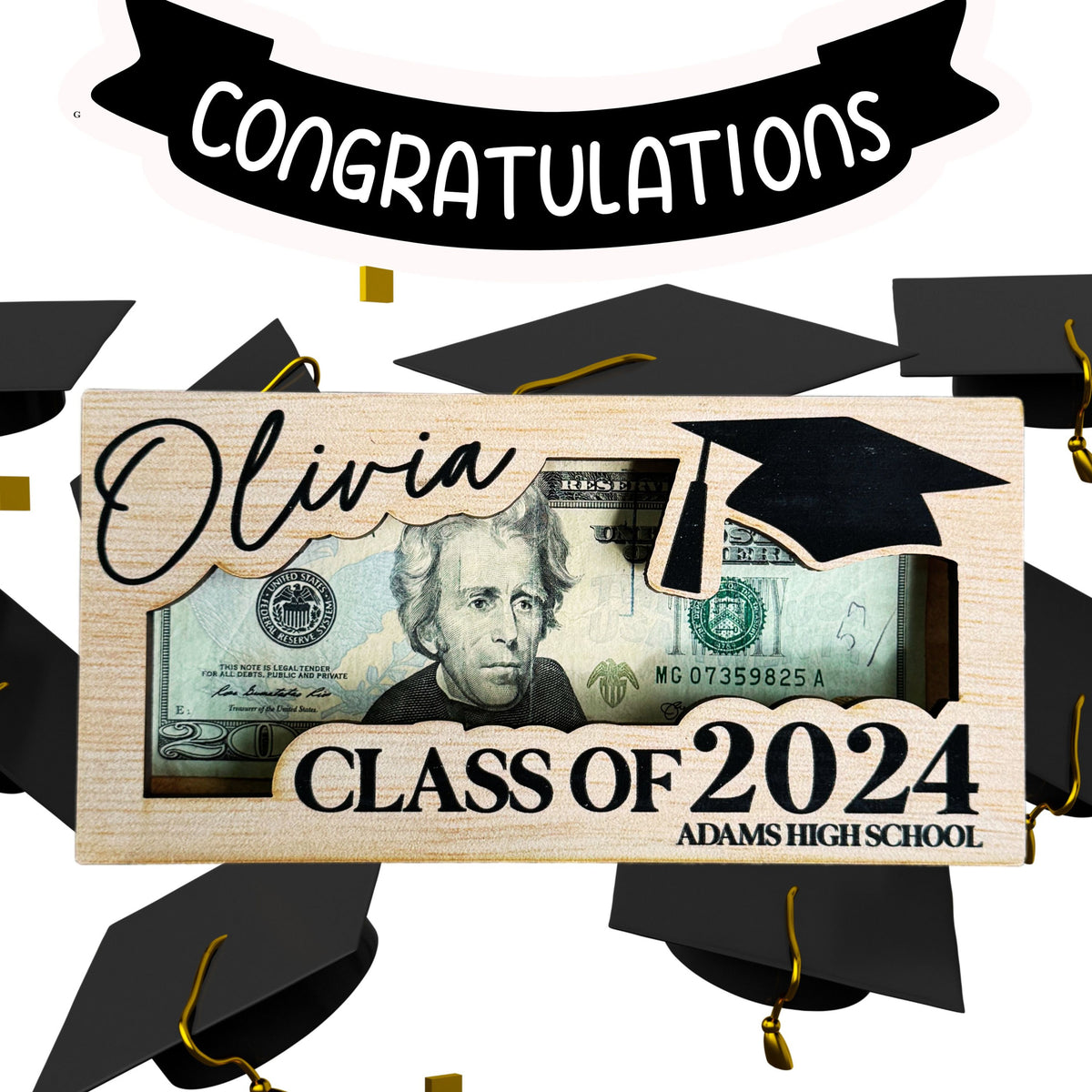 Graduation Money Holder - Personalized Graduation Money Holder - 2025 Graduation Money Holder - Graduation Gifts 2025 - Class of 2025