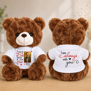 Once By My Side Forever In My Heart Memorial Sympathy Remembrance - Personalized Teddy Bear