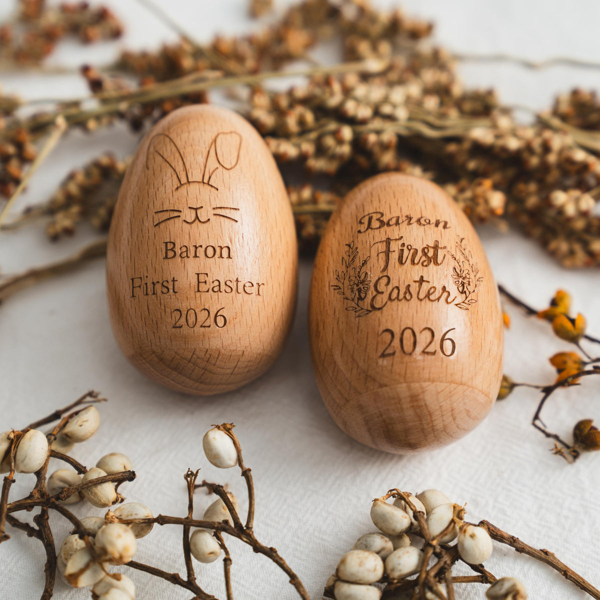 Personalized Musical Wooden Easter Egg Shakers, Custom Wooden Easter Egg, Engraved Egg Shaker Kids, Easter Gifts, Baby First Easter