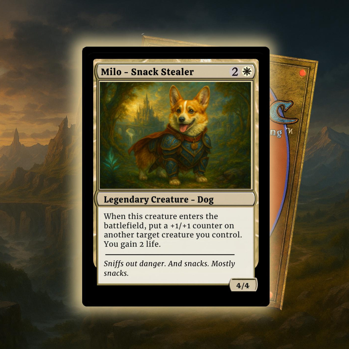 Personalised MTG Card, Pet mtg card, Dog mtg card, MTG gift, Fantasy Pet Custom Card, cat mtg