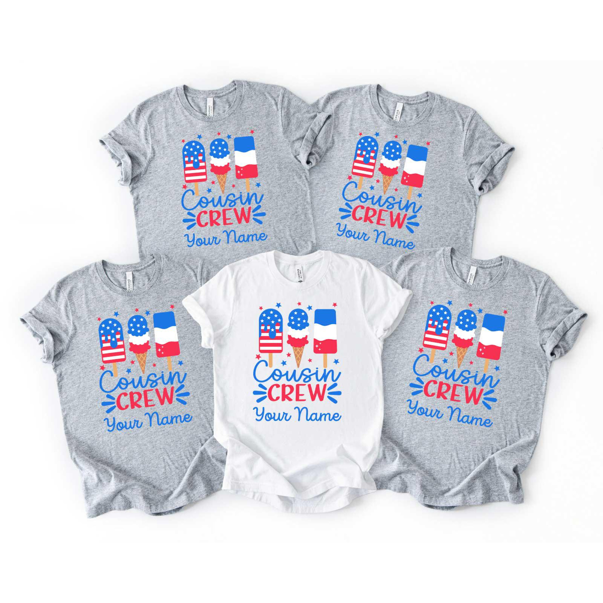 Personalized Cousin Crew Matching 4TH of July Shirts,Custom The Cousin Crew T-shirts,4th Of July Youth Family Tees,American Kids Shirts Gift