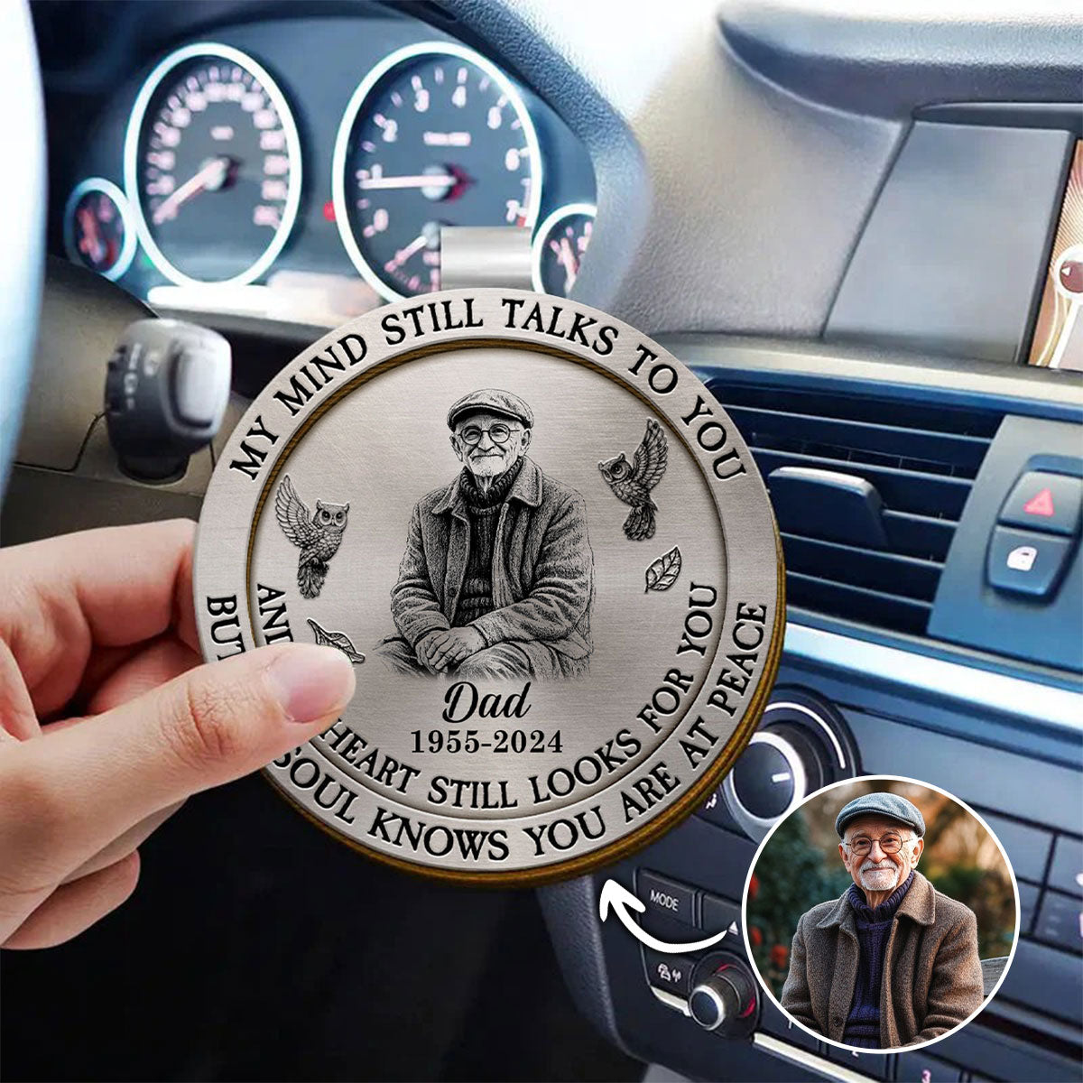 Custom Photo Pencil Sketch Memorial My Mind Still Talks To You - Personalized Custom Shaped Car Visor Clip 5_da04b2a3-0f9d-415a-847b-2c489bbe3b32.jpg