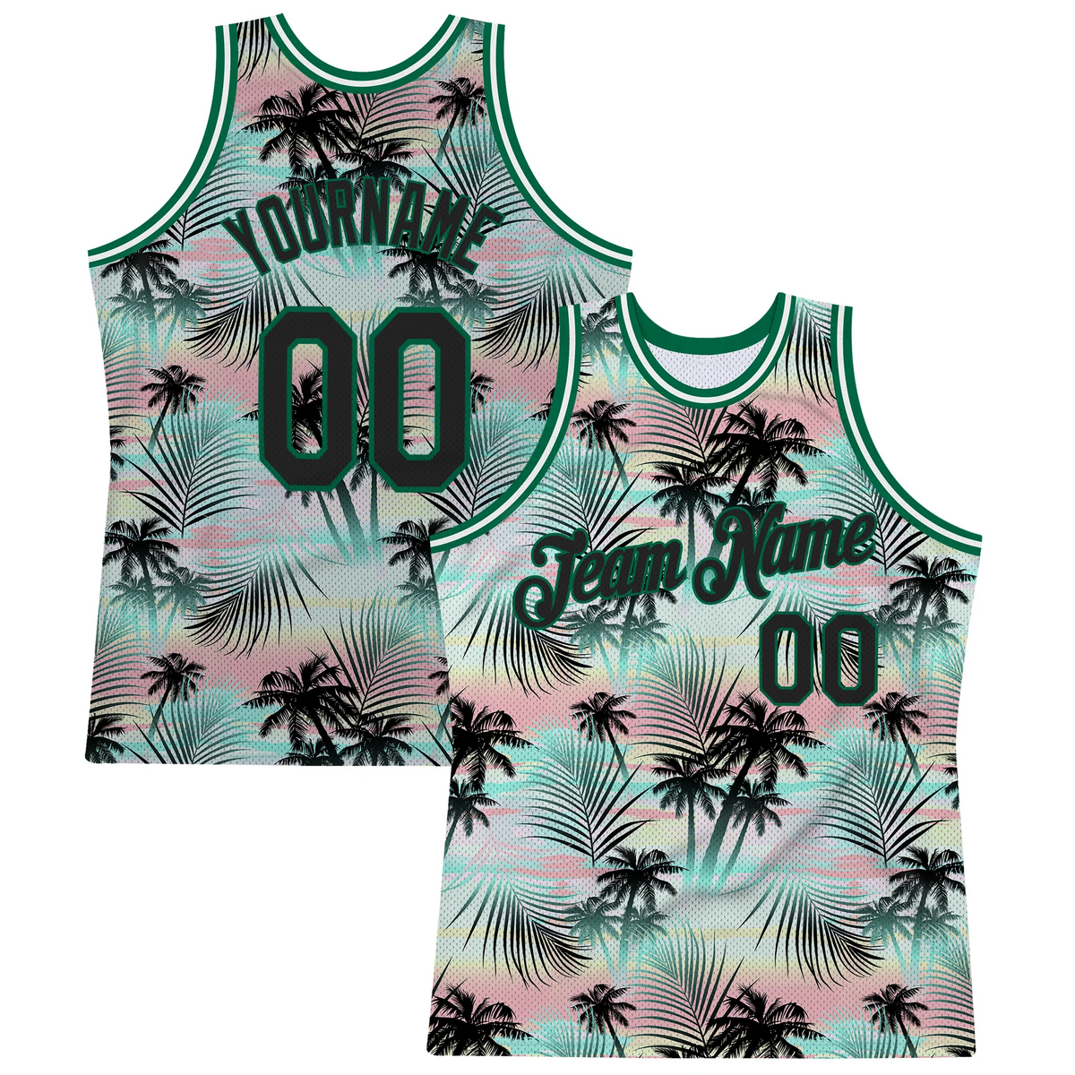 Custom Black Black-Kelly Green 3D Pattern Design Tropical Palm Leaves Authentic Basketball Jersey 5_dbba0752-5c4d-4525-b51a-4380c7e2020b.png