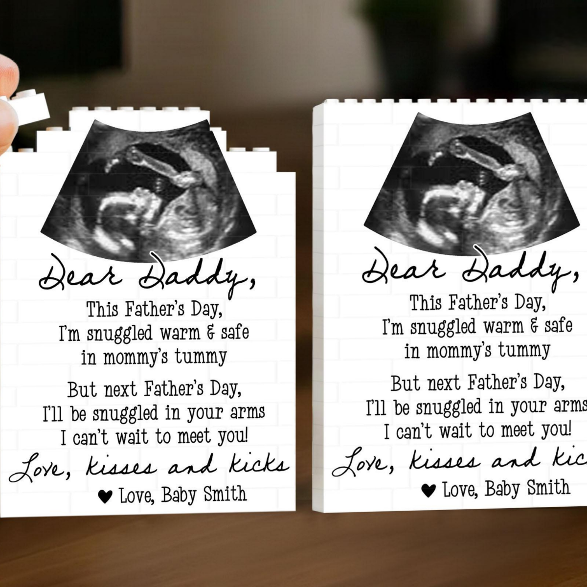 Personalized Ultrasound Photo Fathers Day Gift, Dad To Be Present, New Dad Pregnancy Keepsake, Baby Scan Photo, Daddy Gift From The Bump