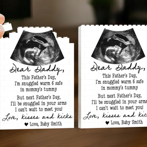 Personalized Ultrasound Photo Fathers Day Gift, Dad To Be Present, New Dad Pregnancy Keepsake, Baby Scan Photo, Daddy Gift From The Bump