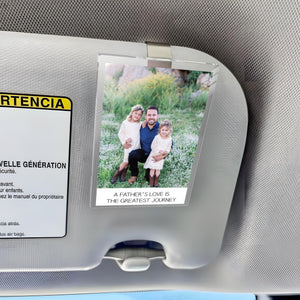 Personalized Car Visor Clip with Photo, Custom Sun Visor Picture Holder, Father's Day Gift, Sentimental Car Decoration, Drive Safe Daddy